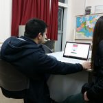 Students working on a learning project in a computer lab