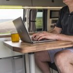 Web developer typing on a laptop