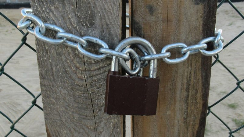Padlock and chain symbolising cybersecurity