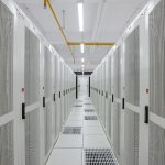 Server racks in a data center in India