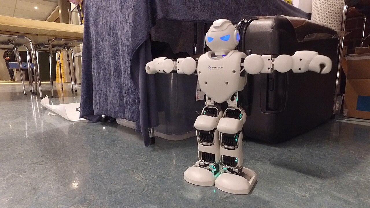 Humanoid robot representing artificial intelligence