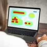 Website heatmap analysis on a laptop
